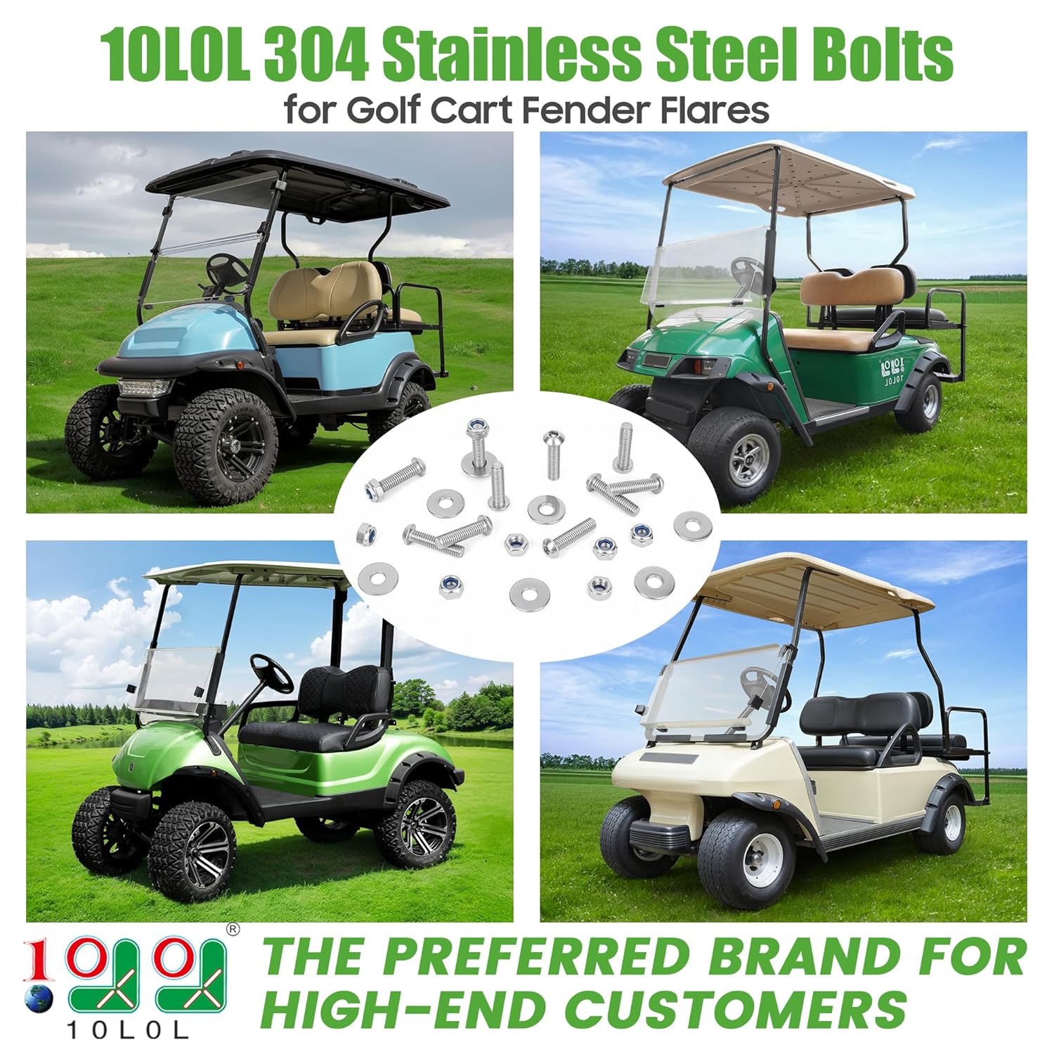 10L0L 304 Stainless Steel Bolts