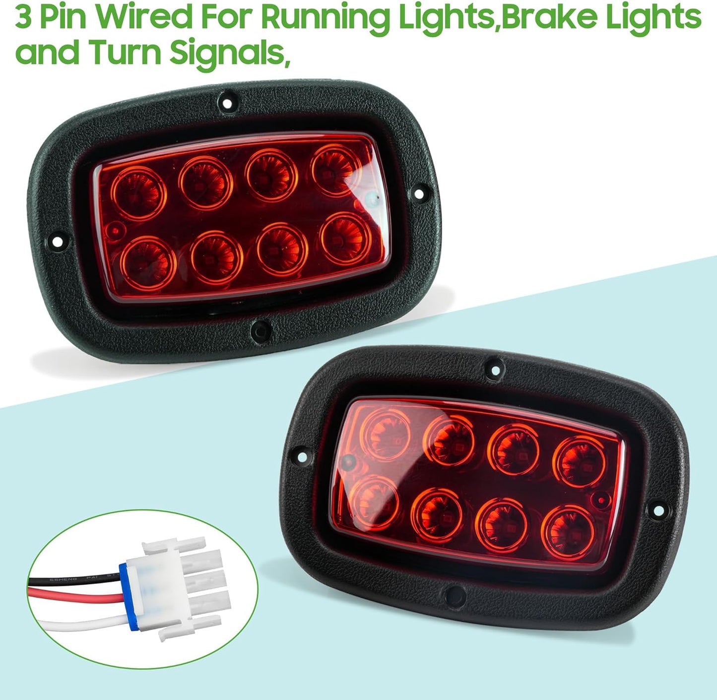 Golf Cart Taillight Kit for Yamaha G14 G16 G19 G22 Club Car DS