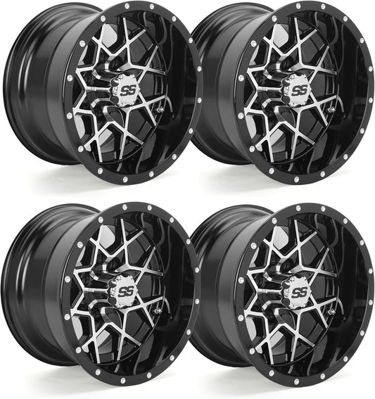 Golf Cart Wheels and Rims Lightweight Design 4 Pack