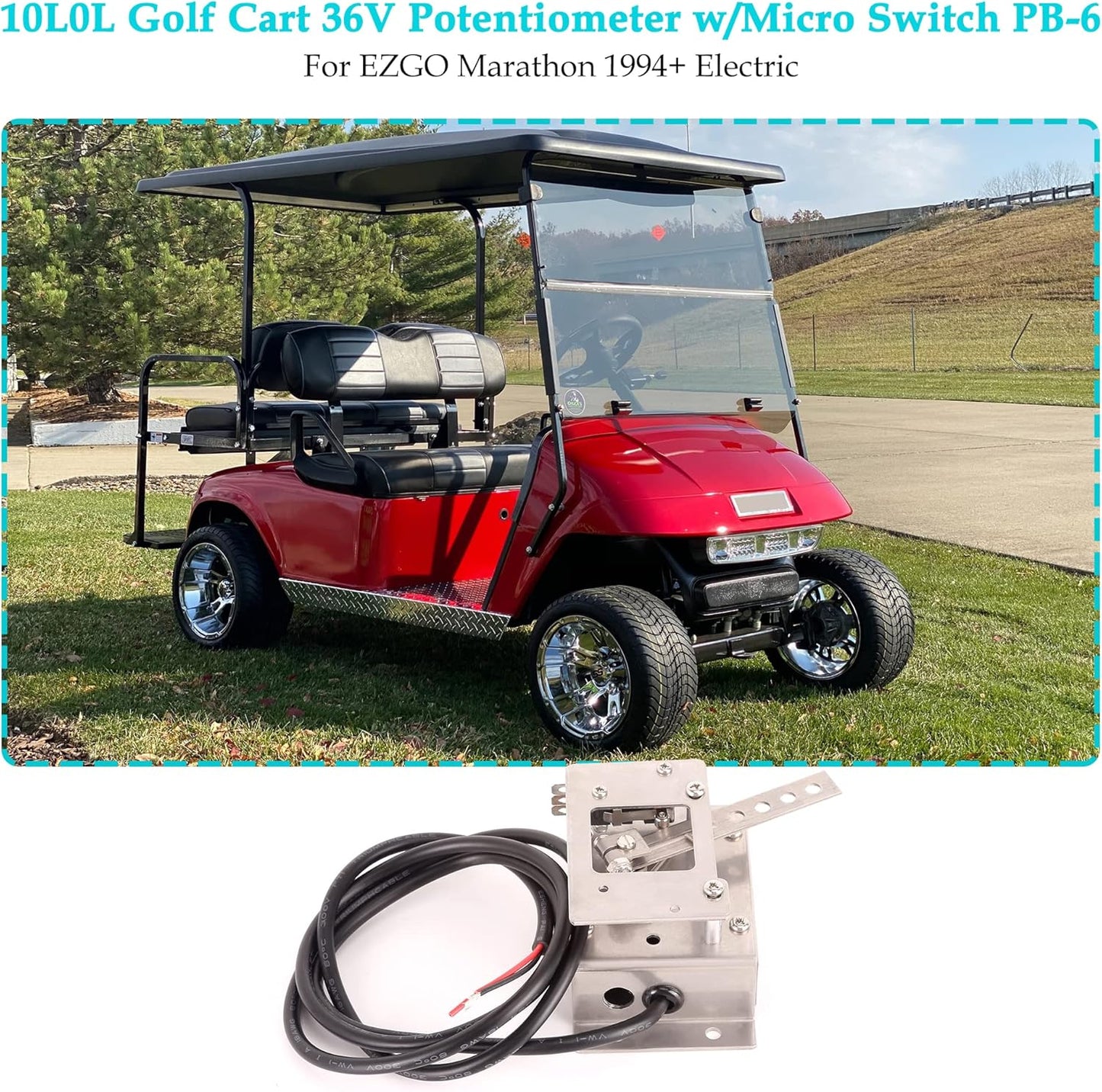 EZGO 36V Golf Cart Potentiometer w/Micro Switch