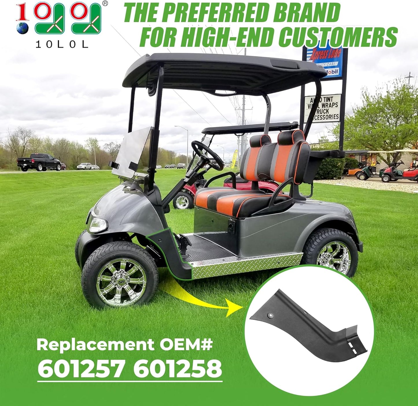 10L0L Golf Cart Front Side Guard Set