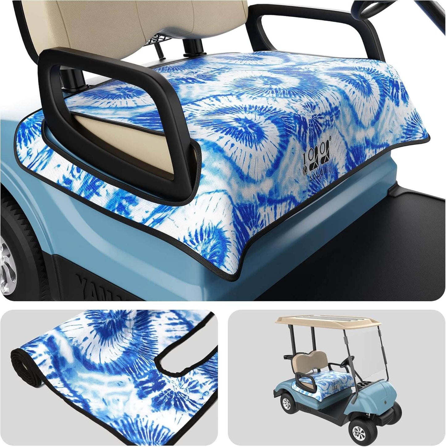 Tie-dye Swirls Golf Cart Seat Covers Towels