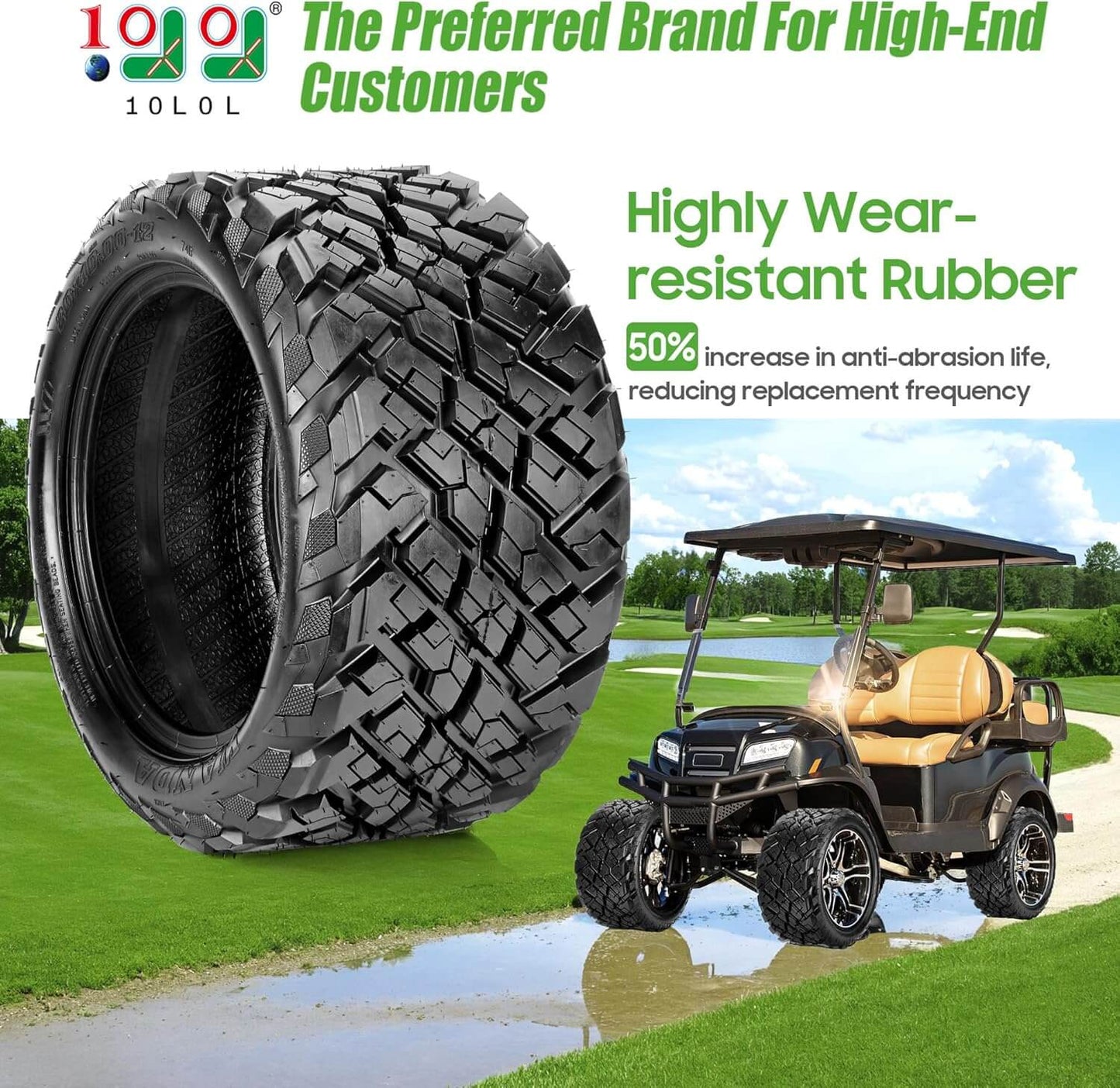 12 inch 14 inch Golf Cart and ATV/UTV All Terrain Tire