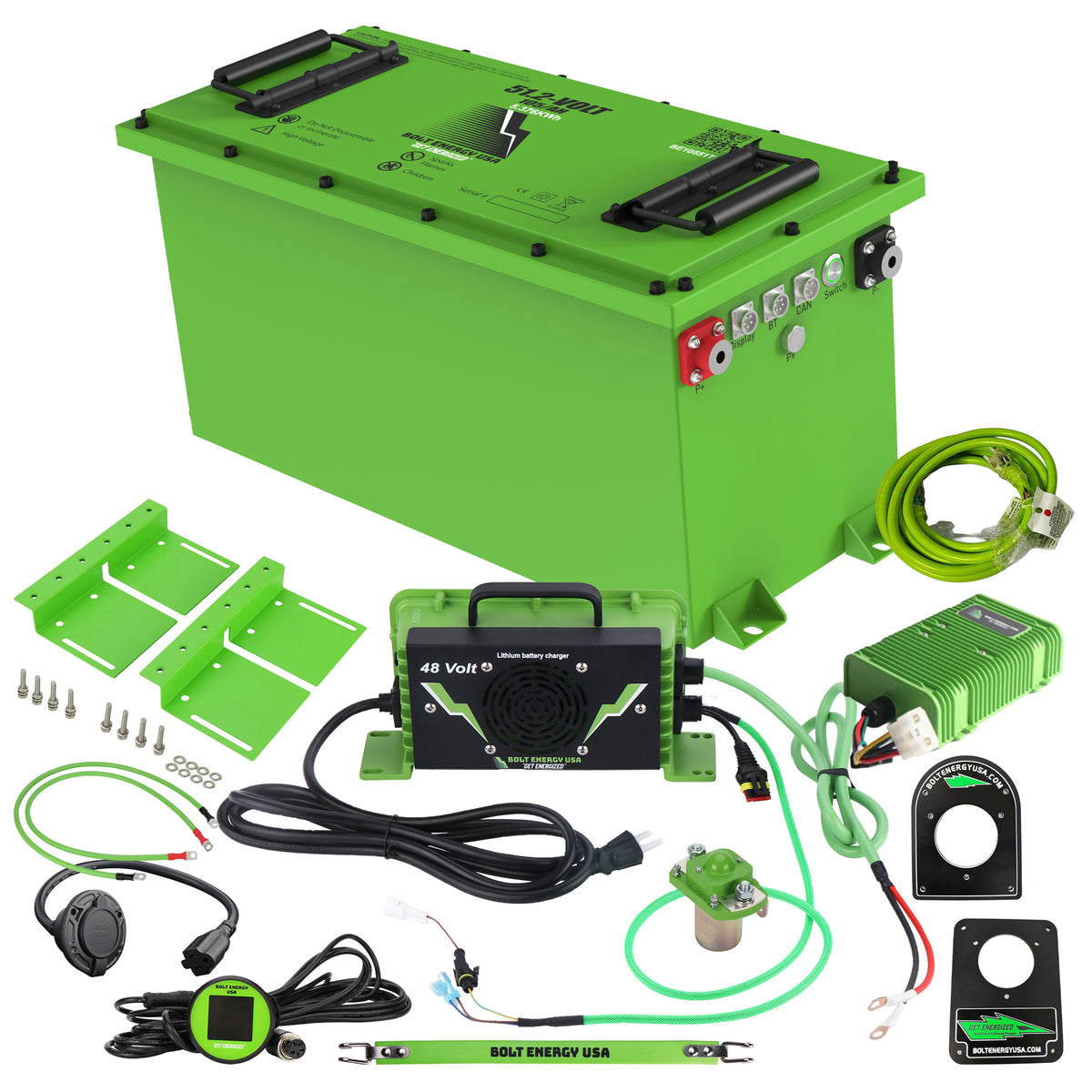 Bolt Energy EZGO TXT 48V, Express, 51V 105AH Thin Battery Bundles