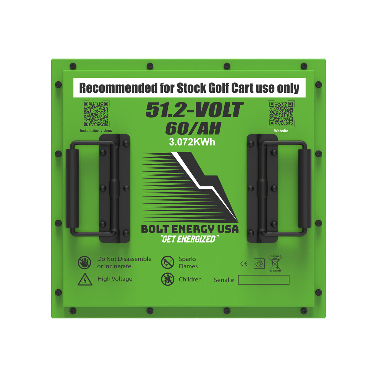 Bolt Energy CC DS 48V, Onw, Prec, Tempo, Vill 51V 60AH Square Battery Bundles