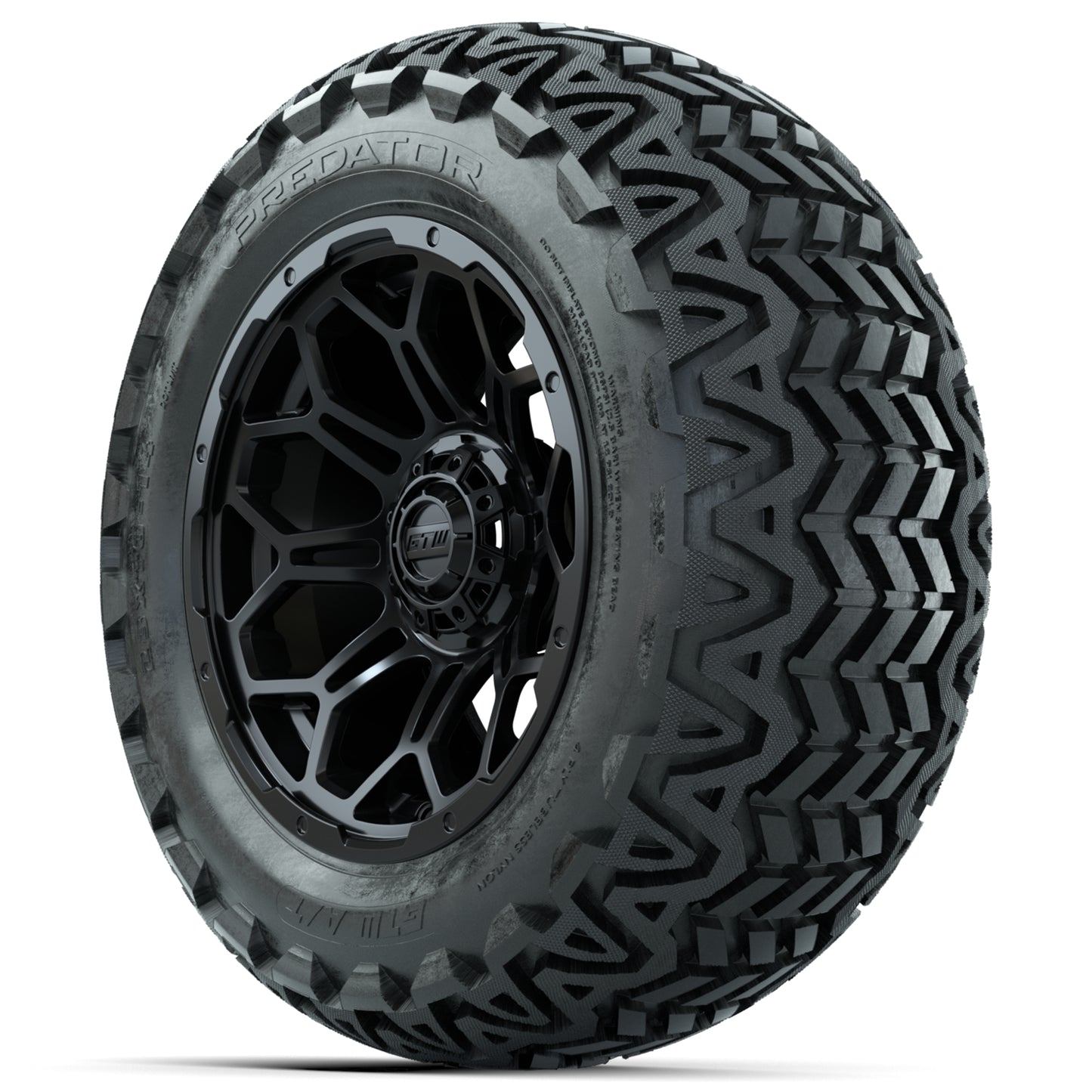 GTW Bravo 14” Golf Cart Wheels & 23” Predator All-Terrain Tires Combo