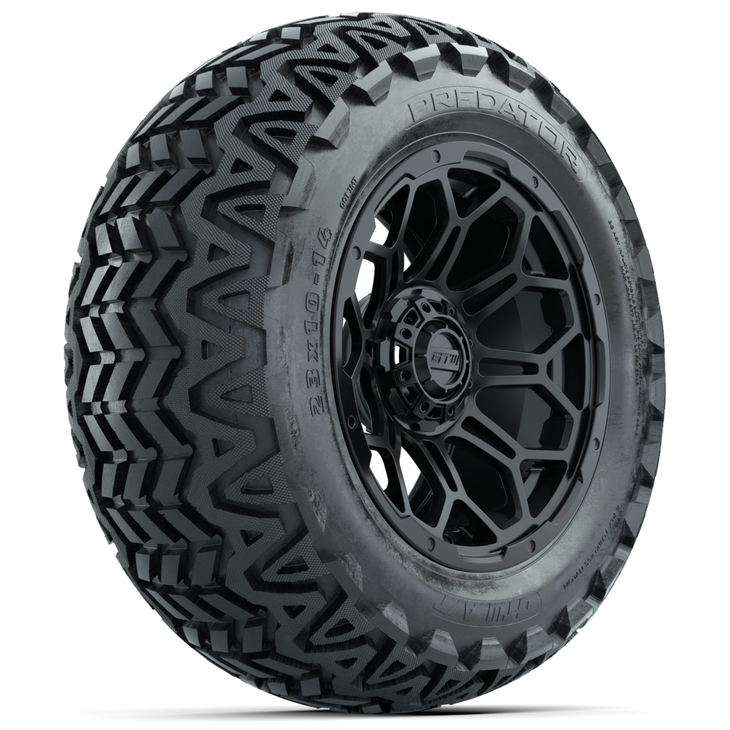 GTW Bravo 14” Golf Cart Wheels & 23” Predator All-Terrain Tires Combo