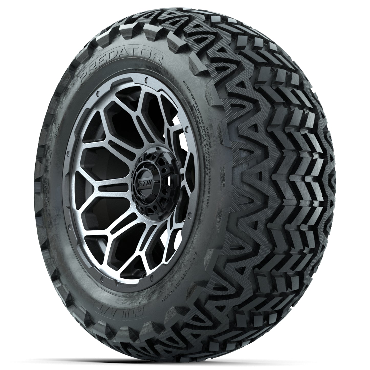GTW Bravo 14” Golf Cart Wheels & 23” Predator All-Terrain Tires Combo