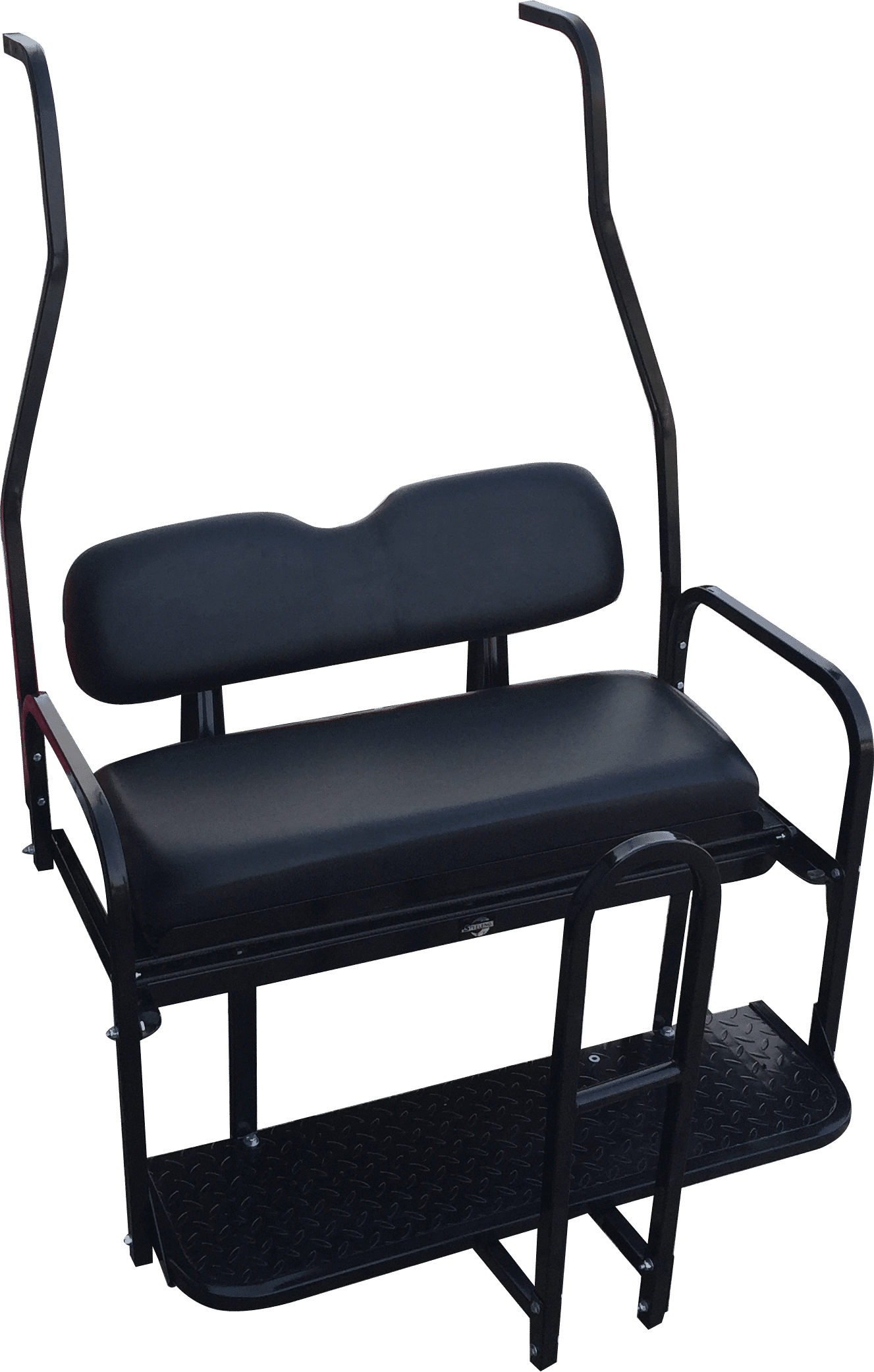 STEELENG Rear Flip Seat Kit for Club Car DS (2000.5–2013) – Black Cushions | Heavy-Duty Cargo Bed & Bolt-On Install
