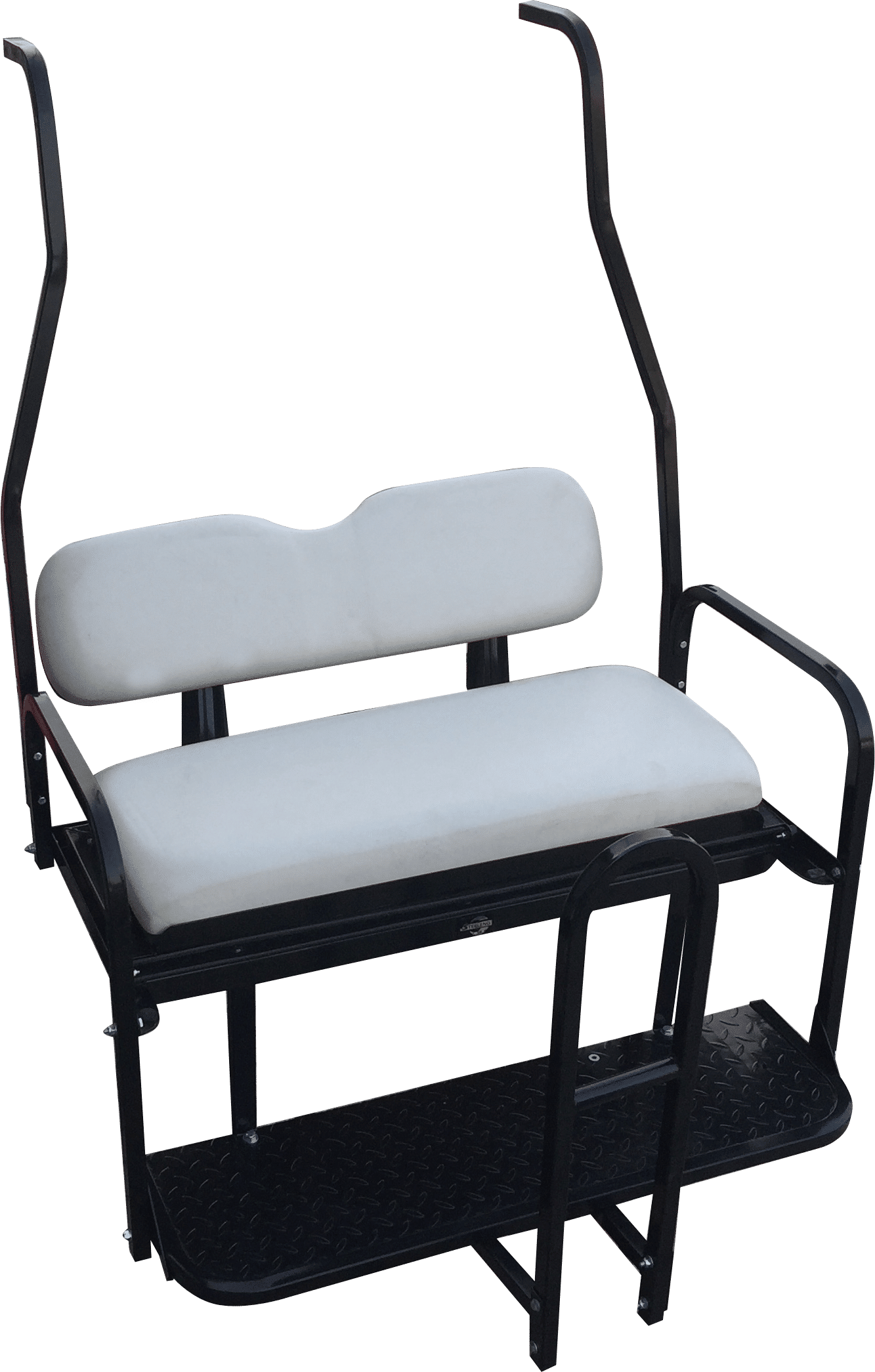 STEELENG Rear Flip Seat Kit for Club Car DS (2000.5–2013) – Black Cushions | Heavy-Duty Cargo Bed & Bolt-On Install