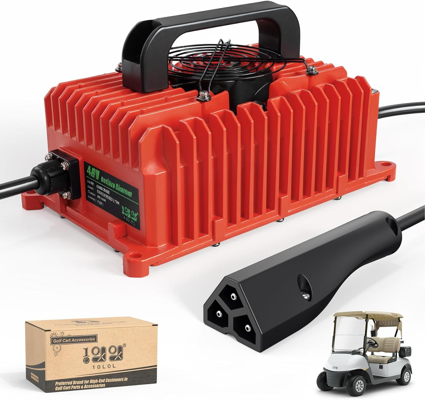 Upgraded 15/18 AMP 36/48 Volt Golf Cart Battery Charger for EZGO Yamaha - 10L0L