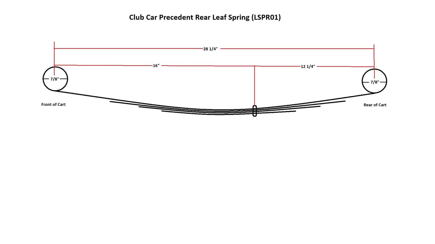 SGC Heavy Duty Rear Leaf Springs (Set of 2) – Club Car Precedent, Tempo & Onward (2004-Up)