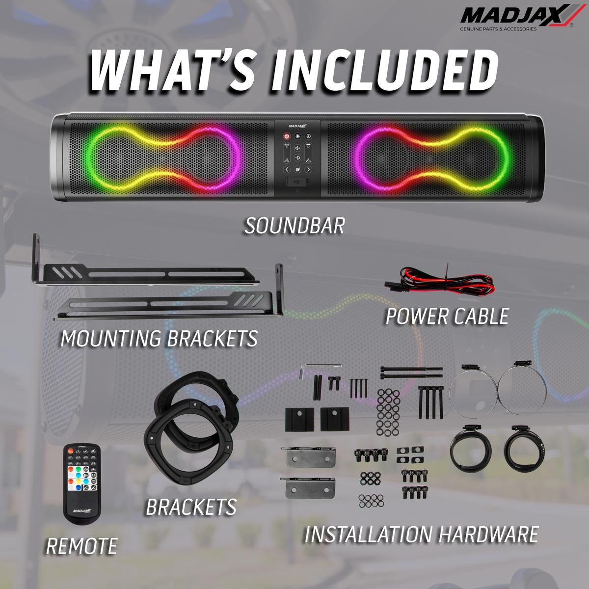 MadJax® 26" Decibel Soundbar – Bluetooth Golf Cart Speaker System
