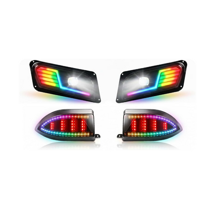 Nokins RGB LED Light Kit for Club Car Tempo 2018+ | App-Controlled Multi-Color Lights, DRL, Sequential Turn Signals & Taillights