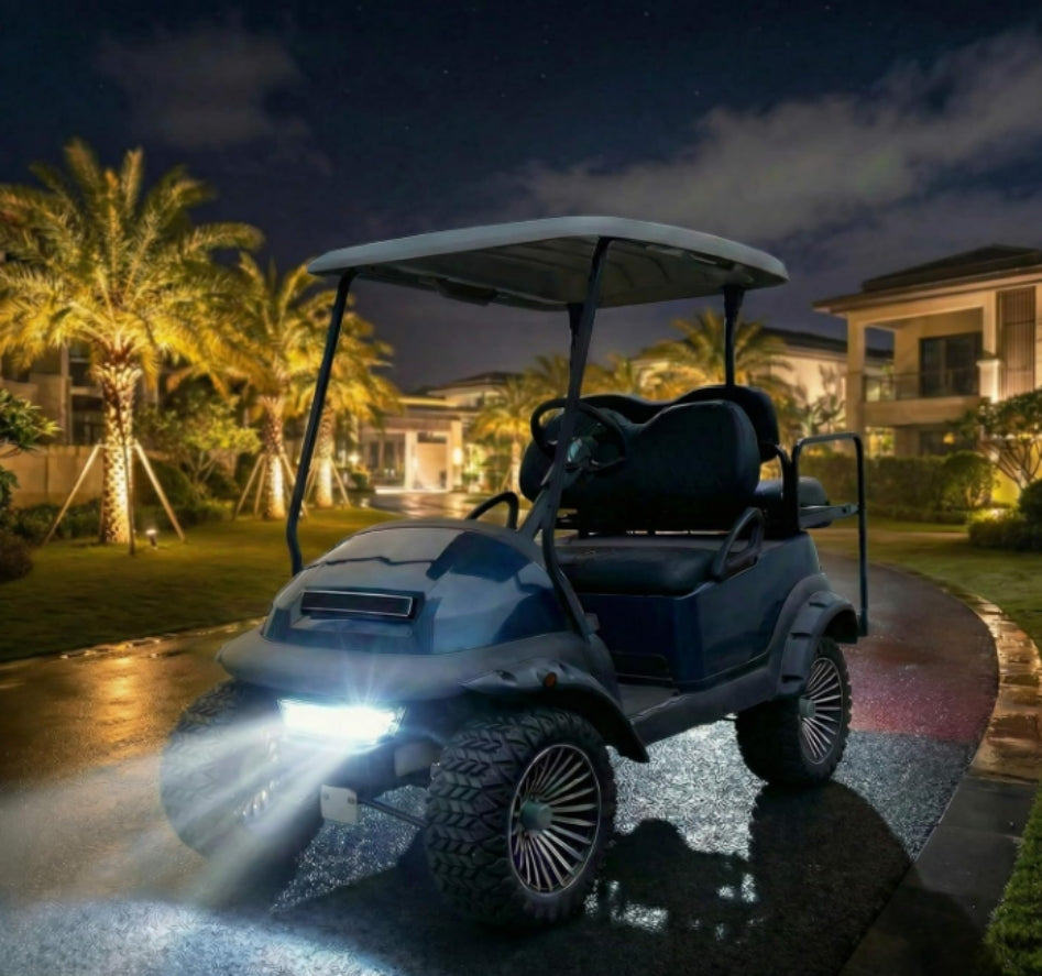 Nokins Club Car Precedent LED Light Kit with Bumper – 12V Headlights & Turn Signals (Fits 2004‑Up Electric & Gas)