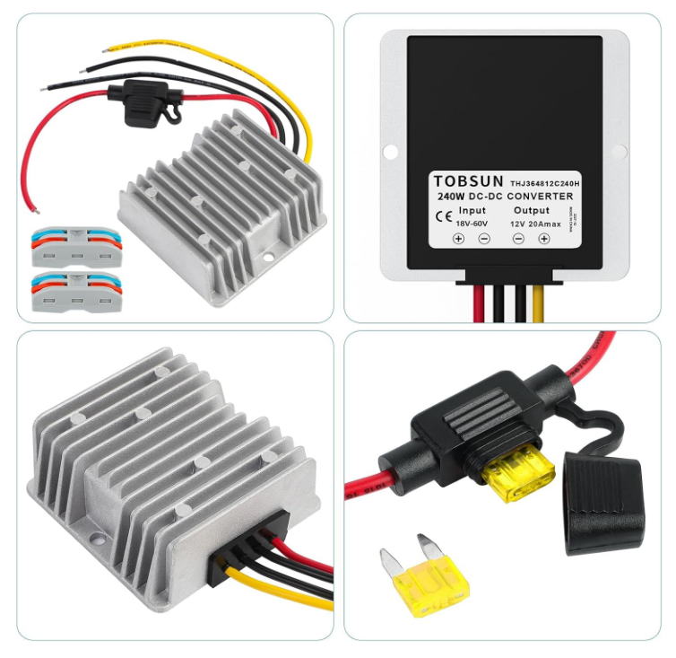 18–60V to 12V DC Converter 20A (Required for Lithium Carts)