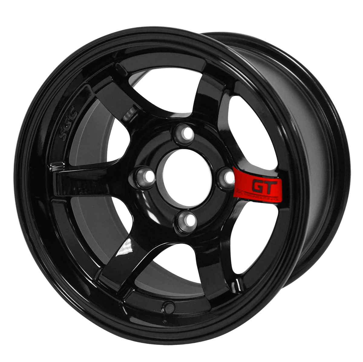 SGC 12″ GT Glossy Black Wheels & 23″ Ironclad Hybrid AT Tires | Golf Cart Wheel & Tire Combo