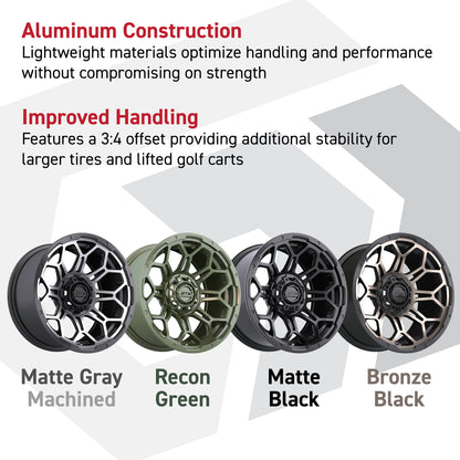 14" GTW Bravo Matte Black Wheels & 23" Maverick All-Terrain Tire Package