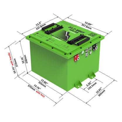 Bolt Energy CC DS 48V, Onw, Prec, Tempo, Vill 51V 105AH Square Battery Bundles