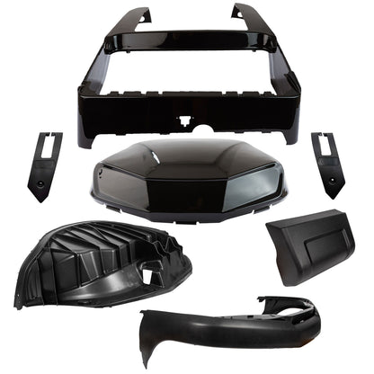Club Car Precedent to Tempo Conversion Body Kit – Black Metallic (2004-Up)