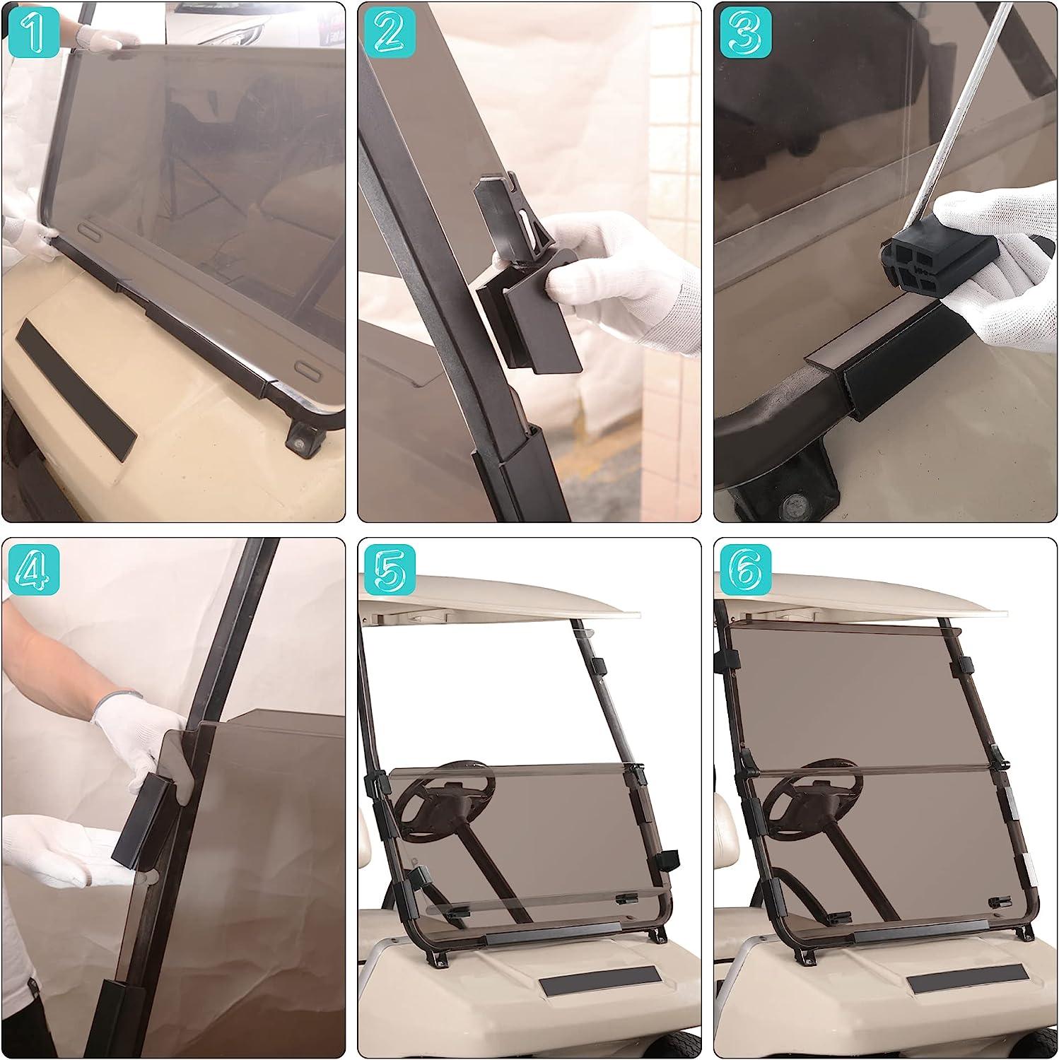 portable golf cart windshield