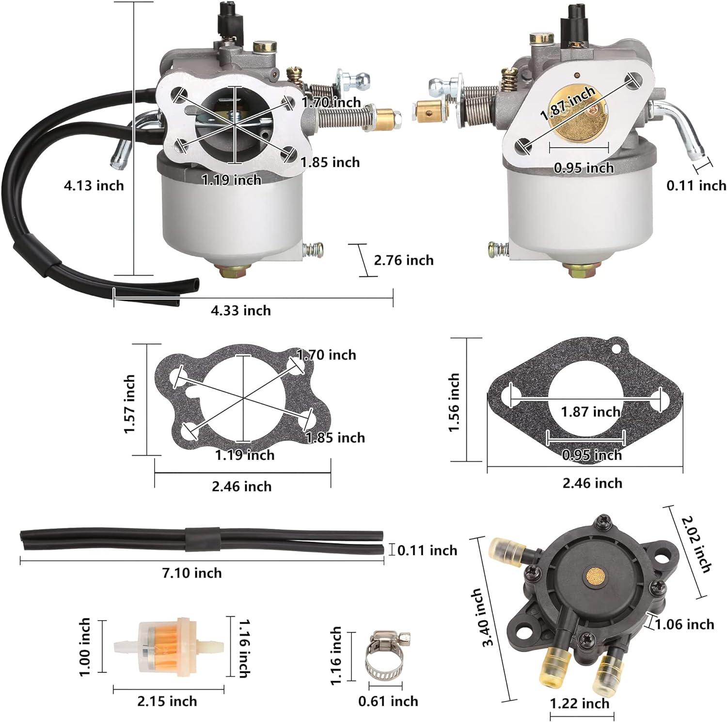 EZGO golf cart carburetor size