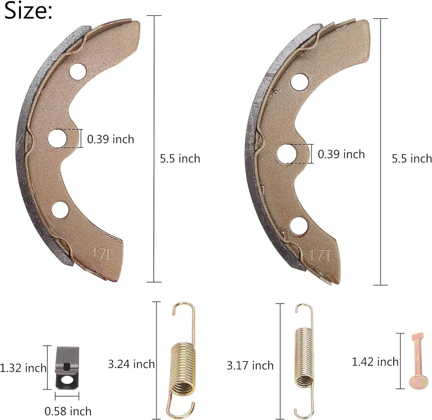 Golf Car Brake Pads Size