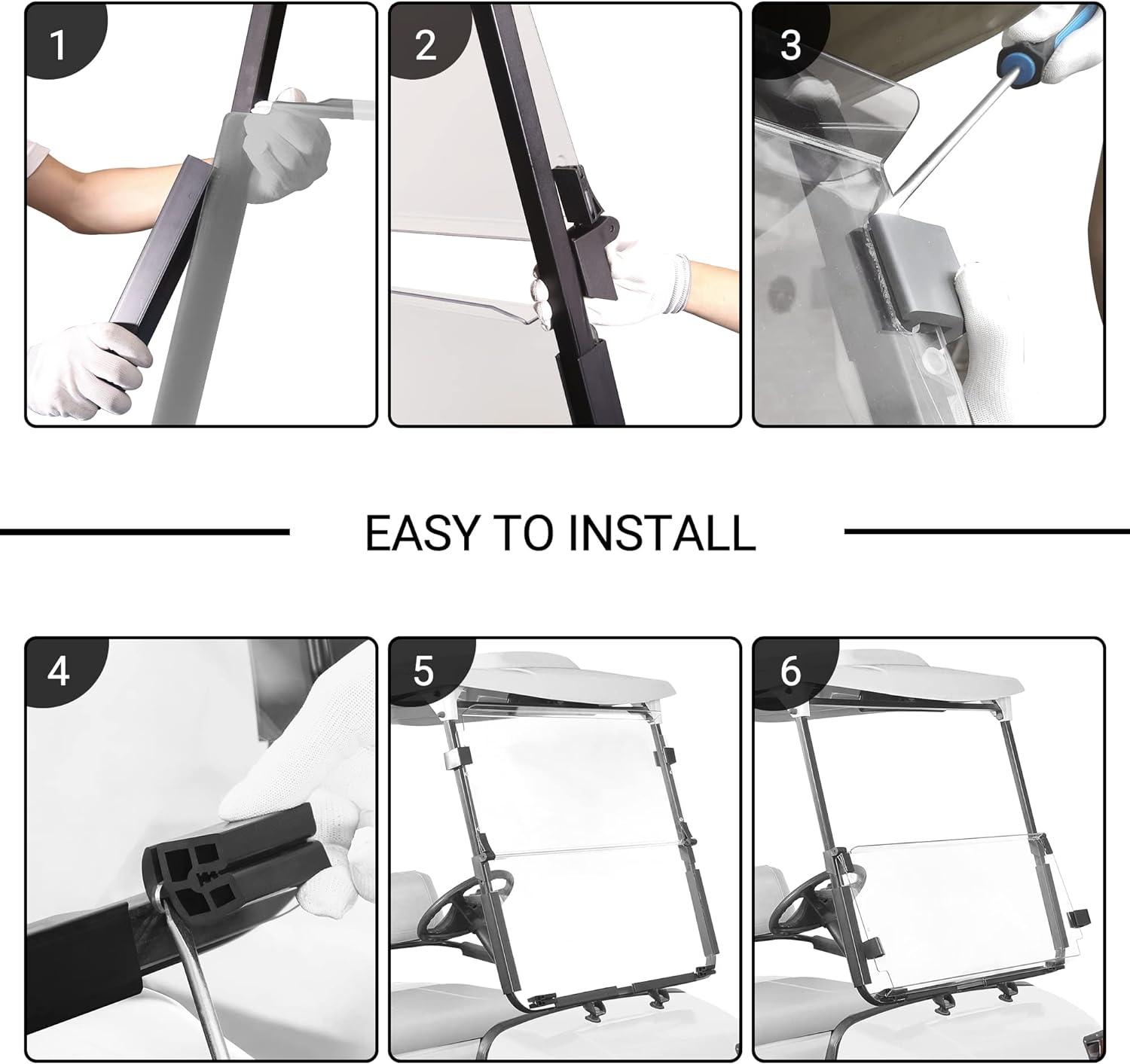 Golf Cart folding windshield for Yamaha G14 G16 G19 G&E 1995-2003 - 10L0L - 10L0L