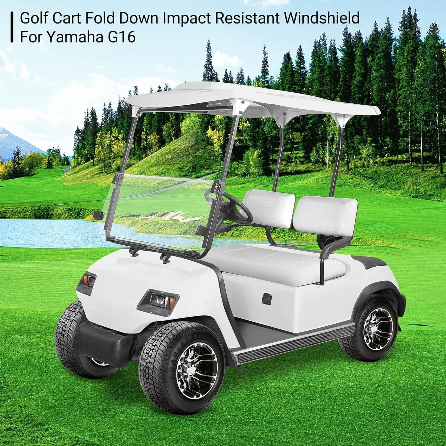 Golf Cart folding windshield for Yamaha G14 G16 G19 G&E 1995-2003 - 10L0L - 10L0L