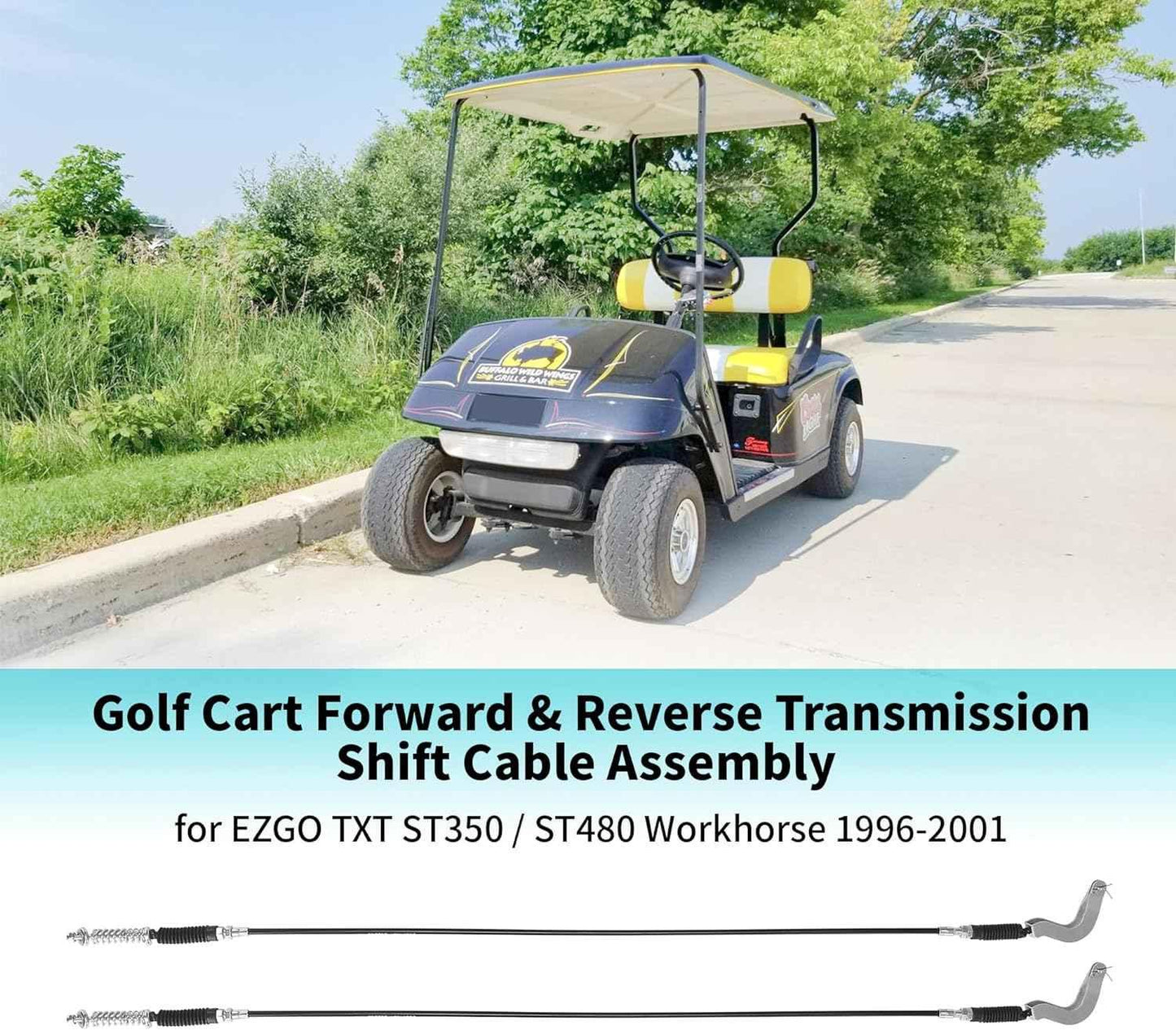 10L0L Golf Cart Forward & Reverse Transmission Shift Control Cable Assembly