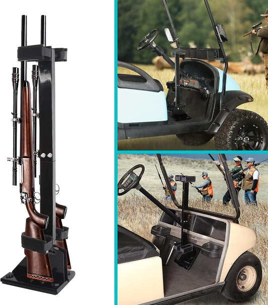 Golf Cart Gun Rack, Adjustable Gun Rack for Yamaha Club Car EZGO