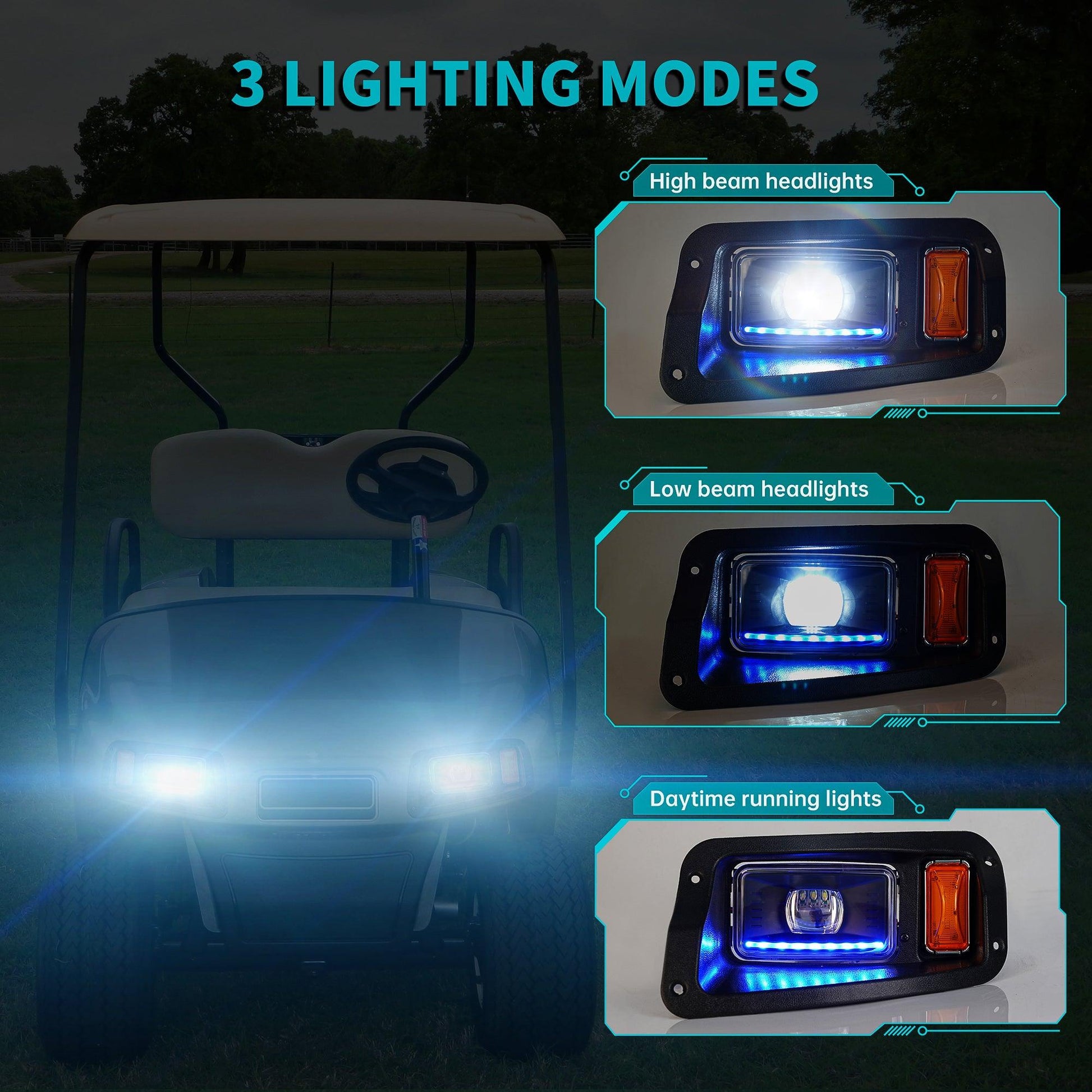 Golf Cart LED Light Kits for EZGO TXT Freedom - 10L0L - 10L0L