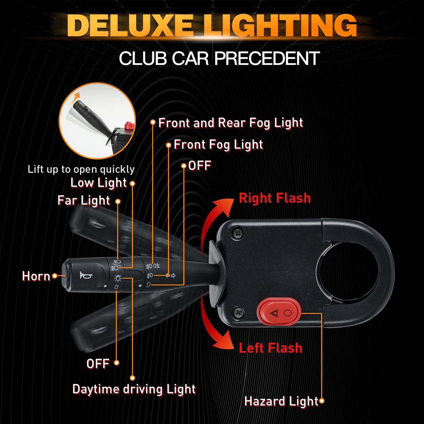 NOKINS Colorful LED Light Kit for Club Car Precedent (2004-up)