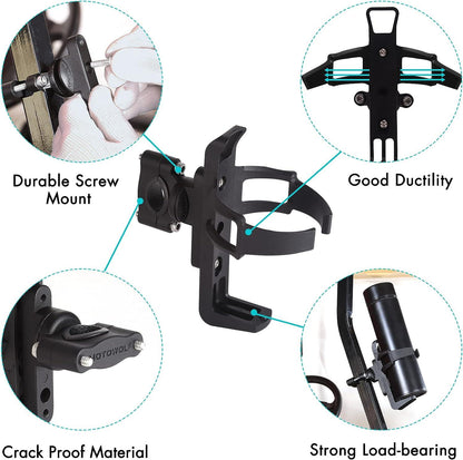 Universal beverage cup holder for golf carts, bicycles, motorcycles and more - 10L0L - 10L0L