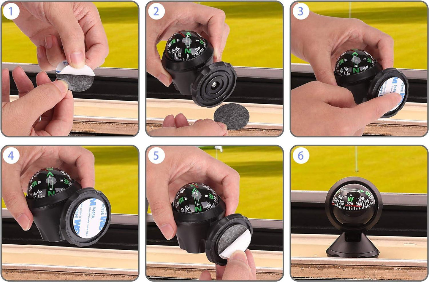 Golf cart compass installation steps