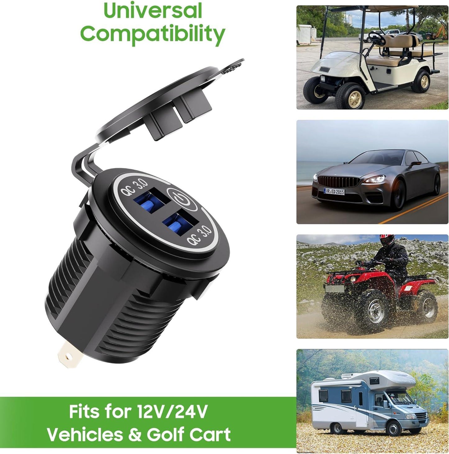 Golf Cart USB Port Universal