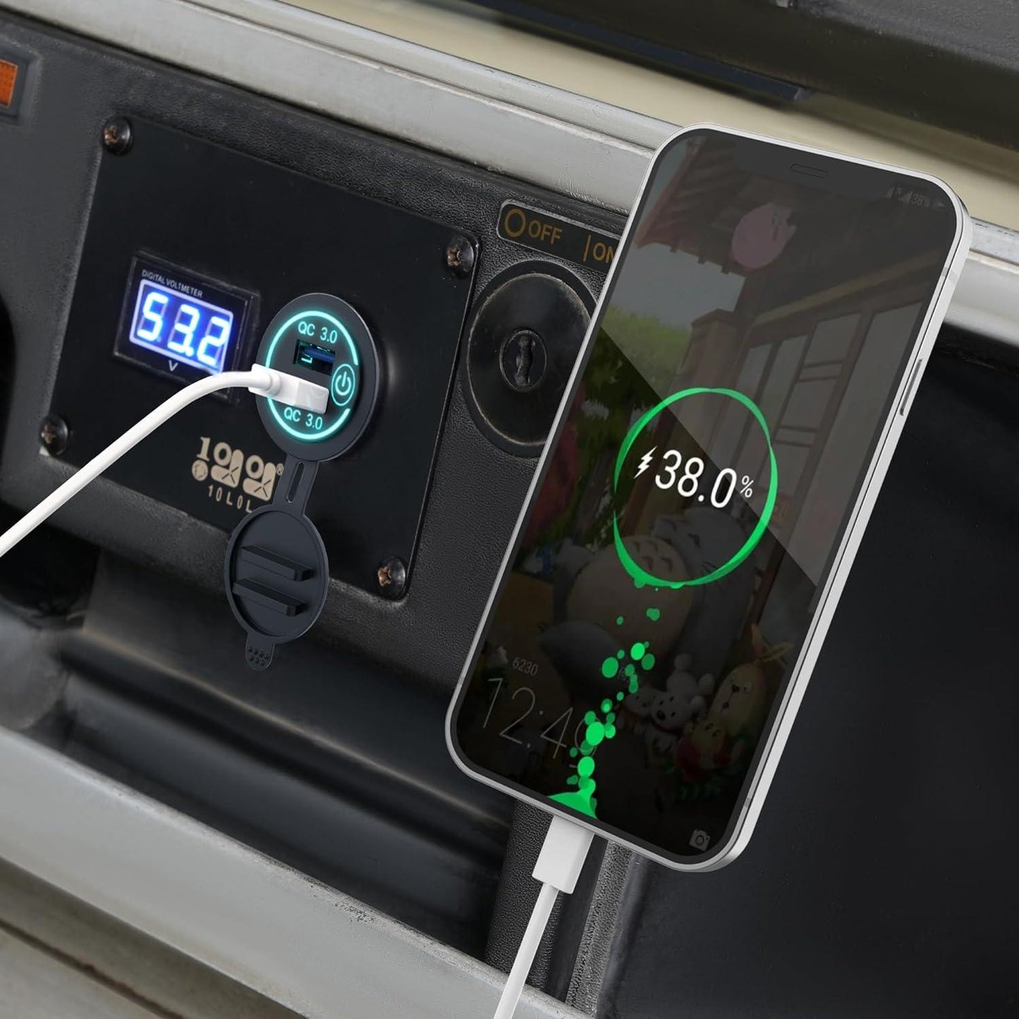 usb port for golf cart